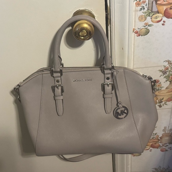 Michael Kors Taupe Satchel Bag - Picture 2 of 9